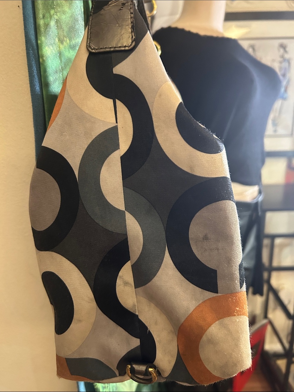 Coach Madison Graphic Multi Color Op Art Shoulder Bag:USED!VIEW ALL PICS B/4 Buy - Picture 4 of 13